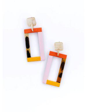 Go West Colorblock Earrings multi