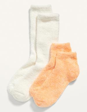 Cozy Crew & Ankle Socks 2-Pack for Women orange