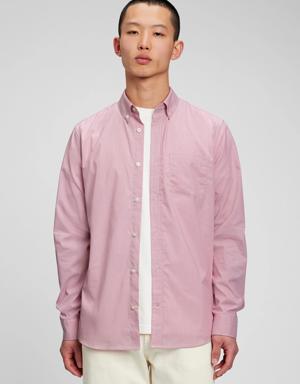 Gap All-Day Poplin Shirt in Standard Fit pink