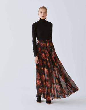 Sheer Bloom Print Maxi