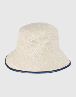 GG embroidered cotton bucket hat