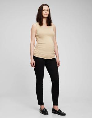 Maternity Inset Panel Skinny Jeans black