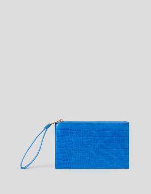 Kadın Mavi Dokulu Mini Çanta (Clutch)