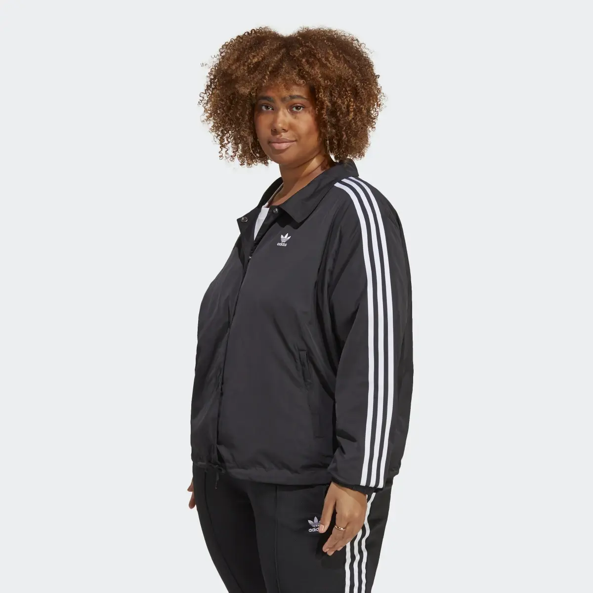 Adidas Adicolor Classics 3-Stripes Coach Jacket (Plus Size). 1