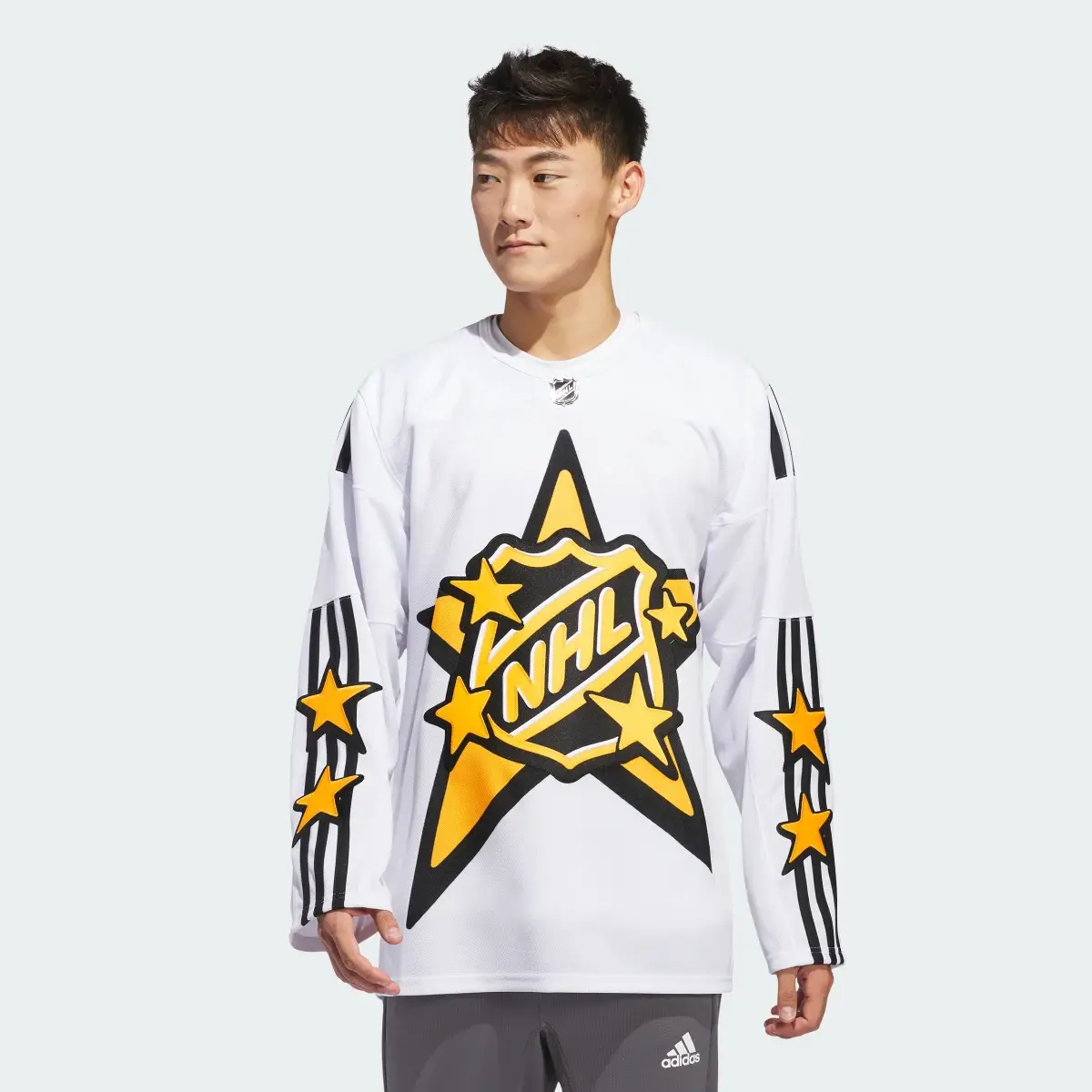 Adidas 2024 NHL All-Star adidas x drew house White jersey. 2