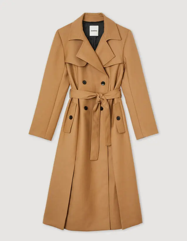 Sandro Long trench-style coat. 2