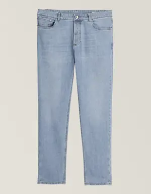 Five-Pocket Stretch-Cotton Traditional Fit Jeans