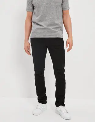 American Eagle AirFlex+ Patched Slim Jean. 1