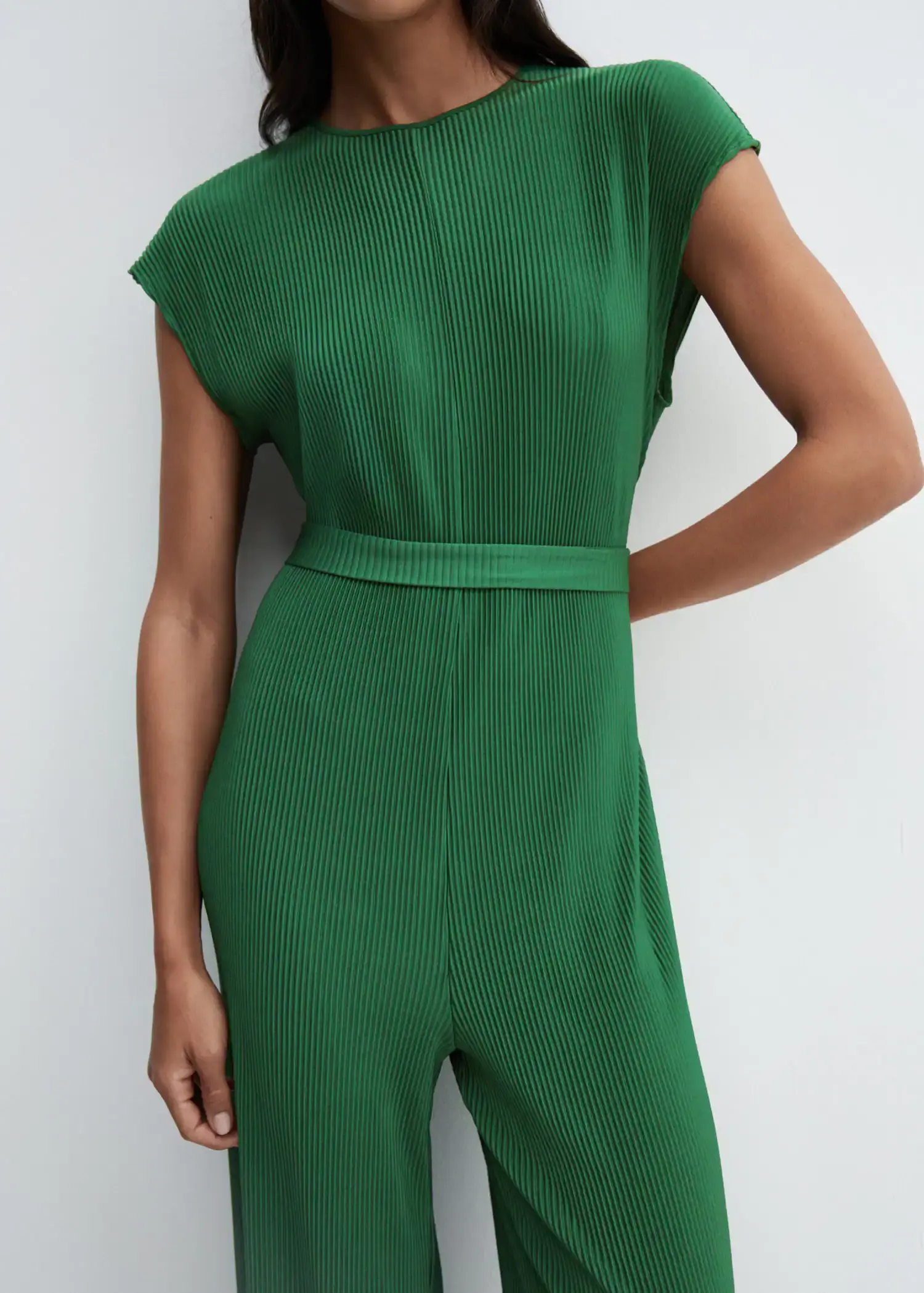 Mango Pleated jumpsuit with bow. 1