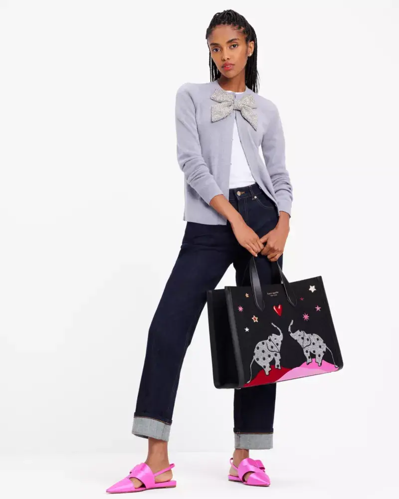 Kate Spade Embellished Bow-neck Cardigan. 3