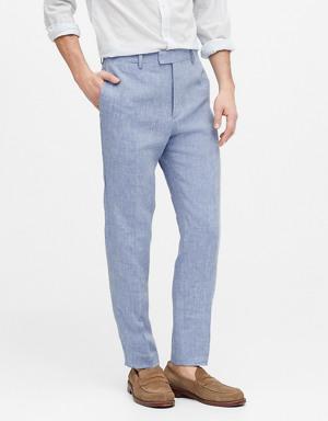 Slim Tapered Linen Suit Pant
