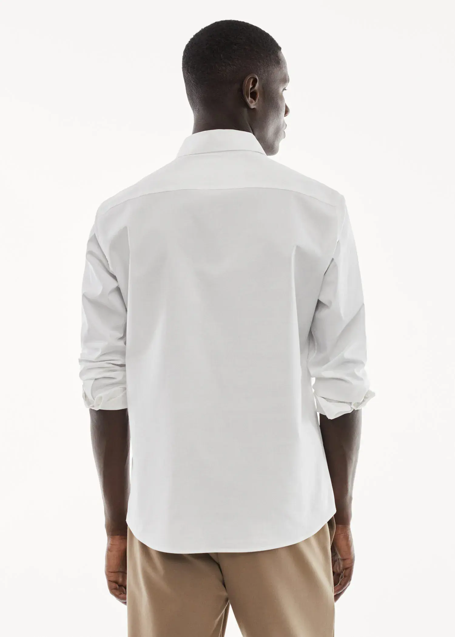 Mango Slim fit stretch cotton shirt. 3
