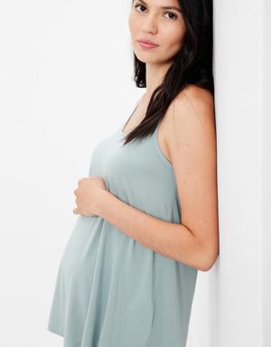 Maternity Modal Cooling PJ Tank Top blue