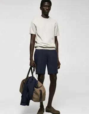 Mango Slim-fit bermuda shorts with adjustable waist