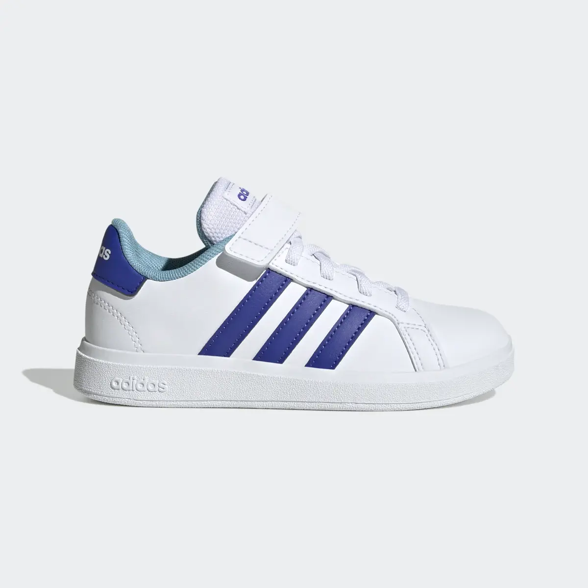 Adidas Grand Court Elastic Lace and Top Strap Ayakkabı. 2