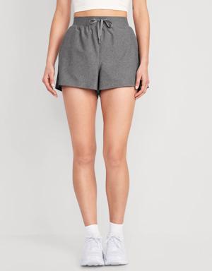 Old Navy High-Waisted PowerSoft Shorts for Women -- 3-inch inseam gray