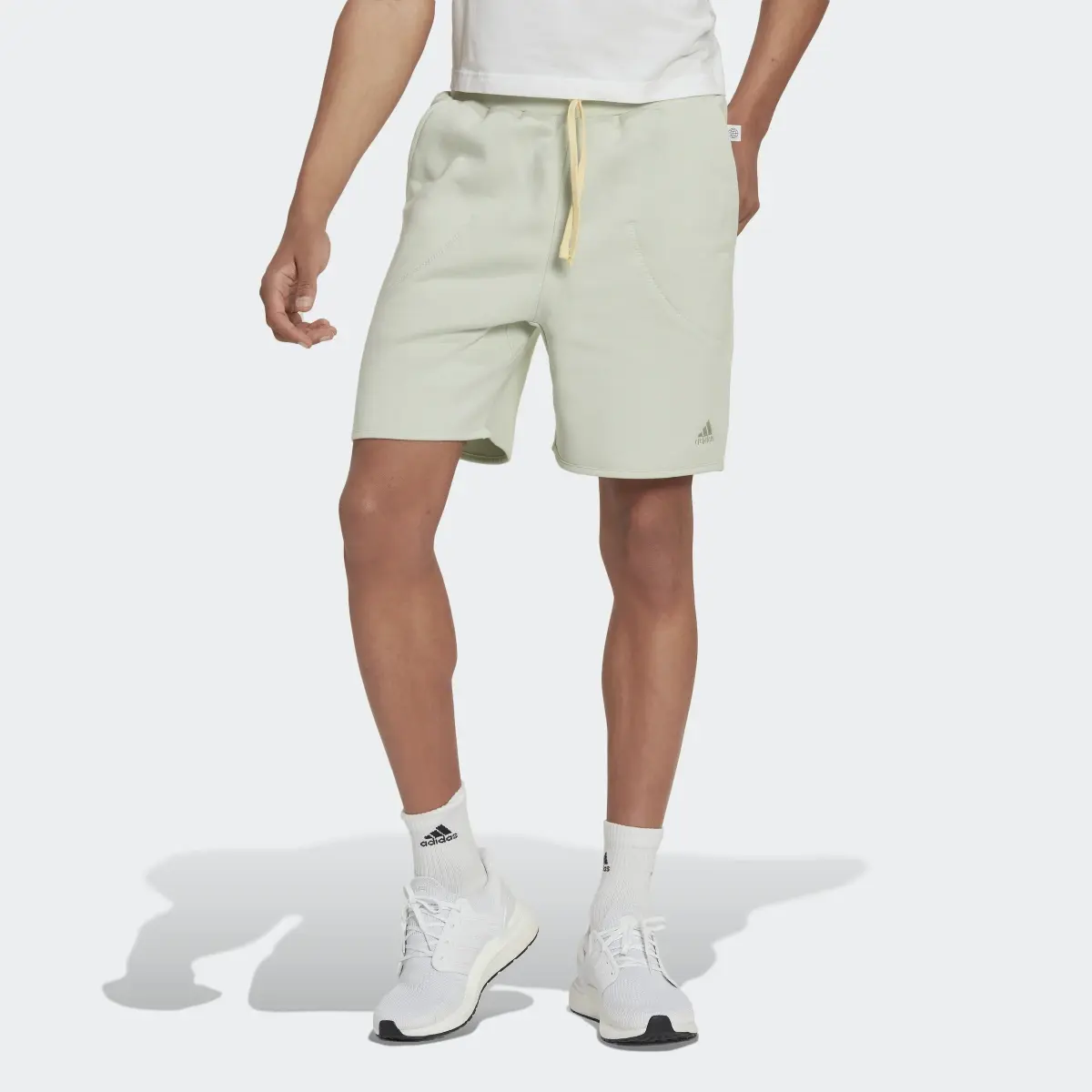 Adidas Studio Lounge Fleece Shorts. 1