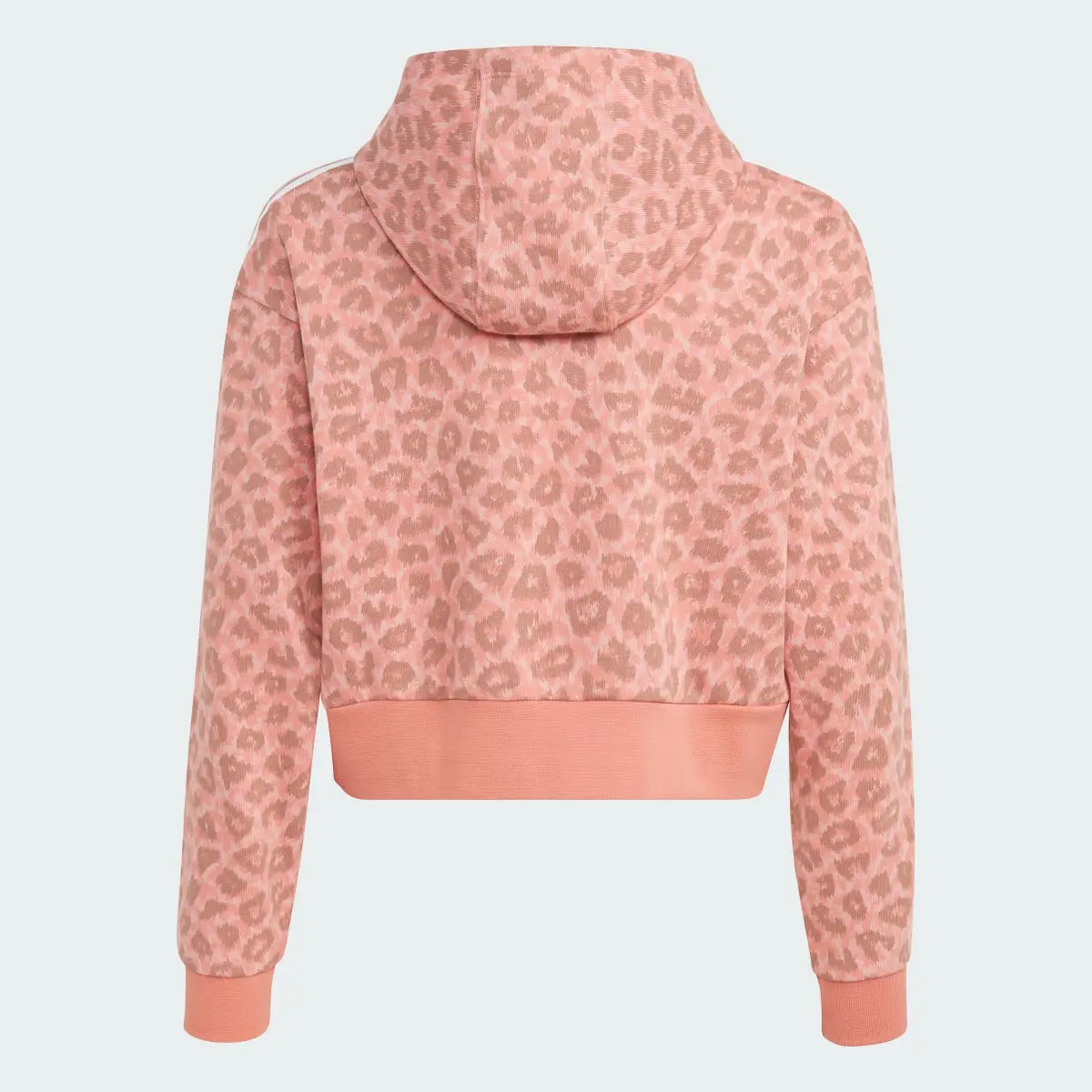 Adidas Animal Allover Print Crop Hoodie. 2