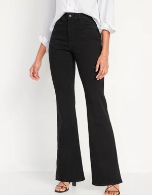 High-Waisted Wow Flare Jeans black