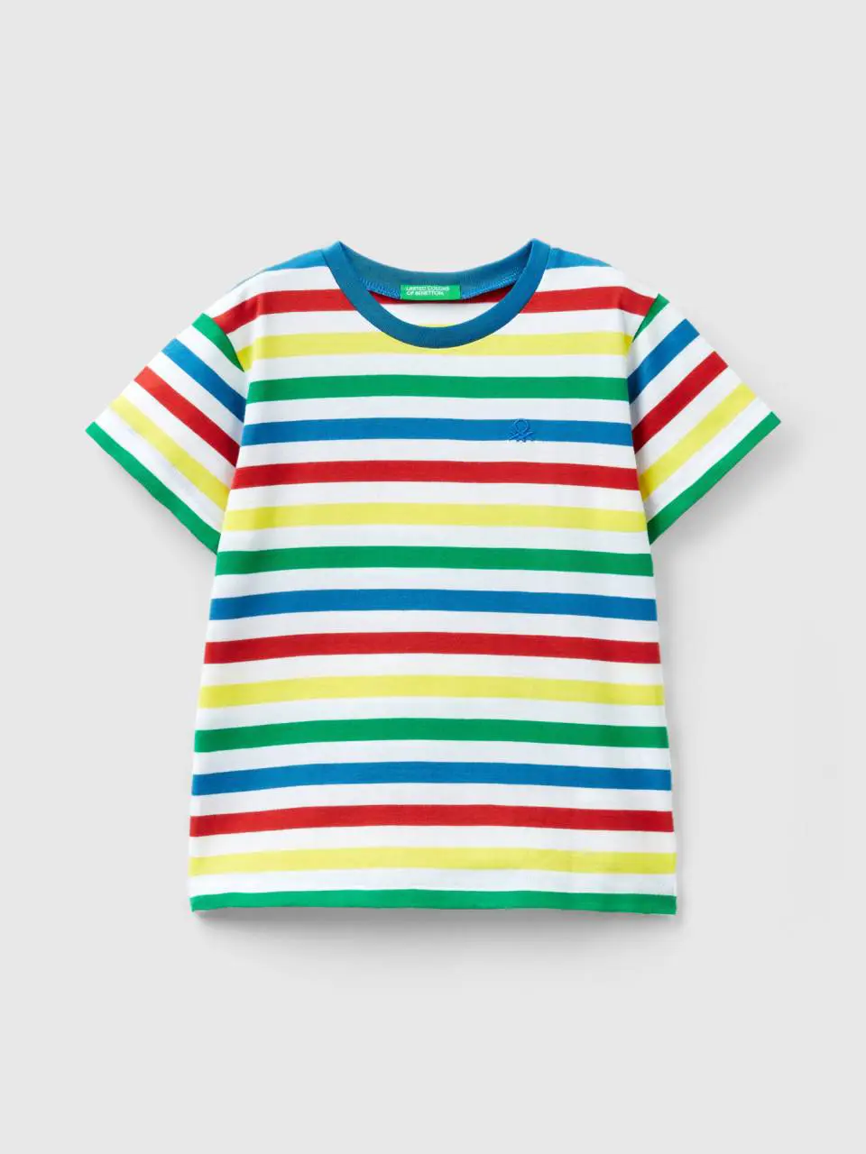 Benetton striped 100% cotton t-shirt. 1