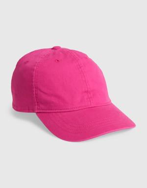 Kids Washed Baseball Hat pink