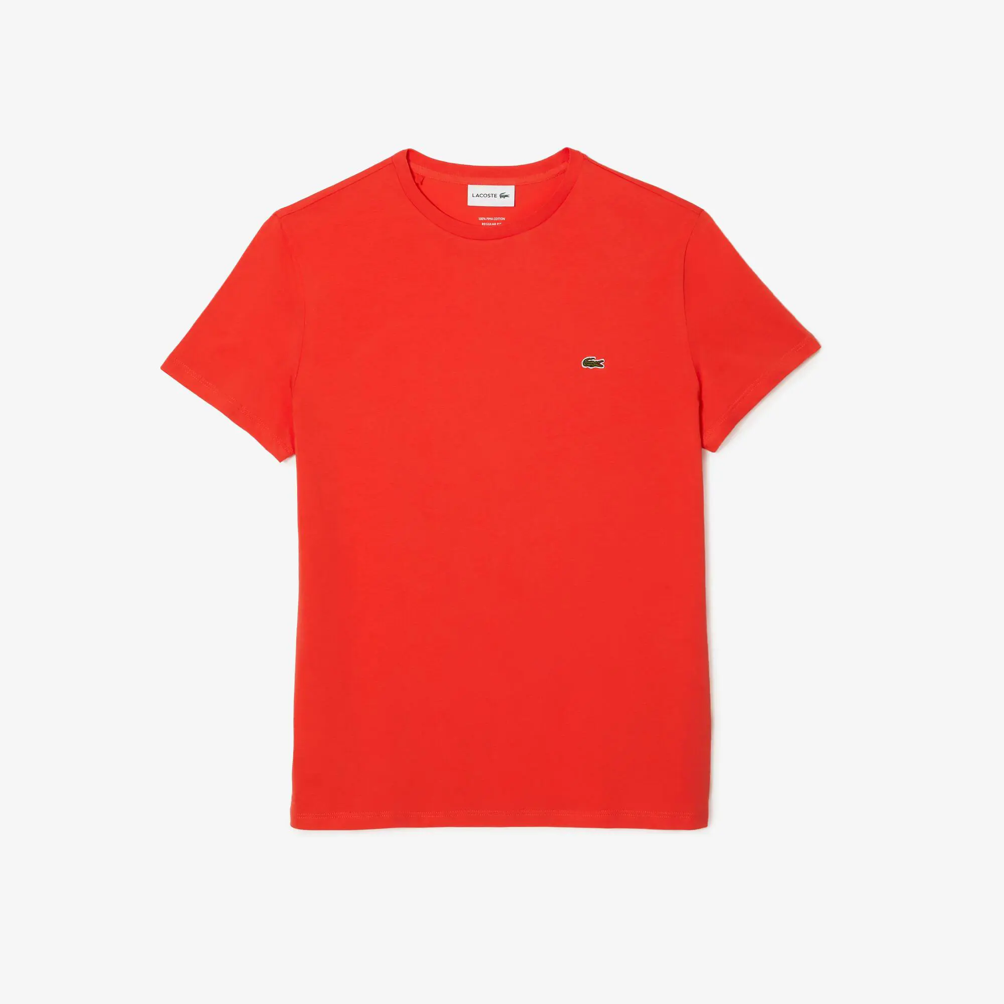 Lacoste T-shirt decote redondo em jersey de algodão pima unicolor. 2