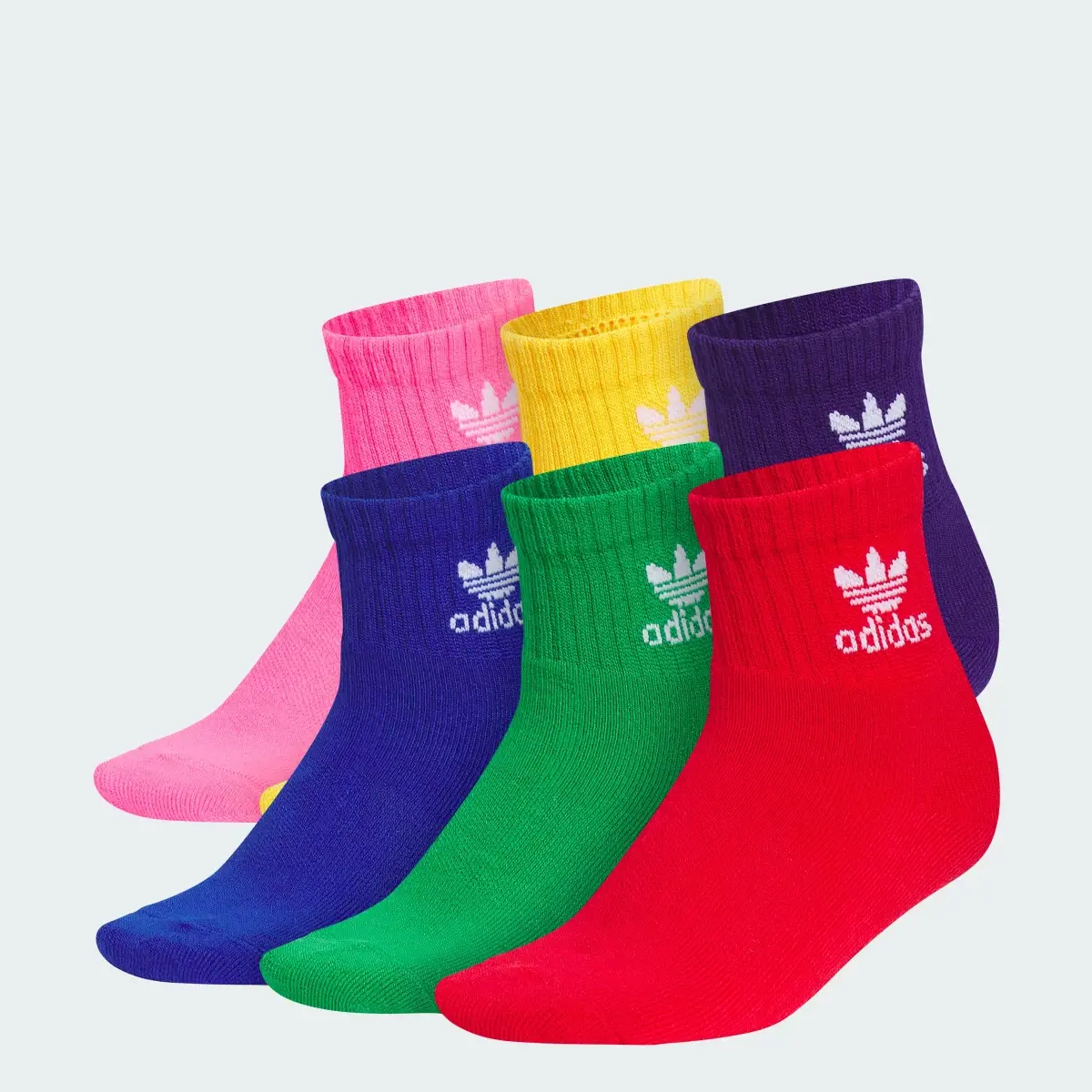 Adidas Trefoil Quarter Socks 6 Pairs. 1