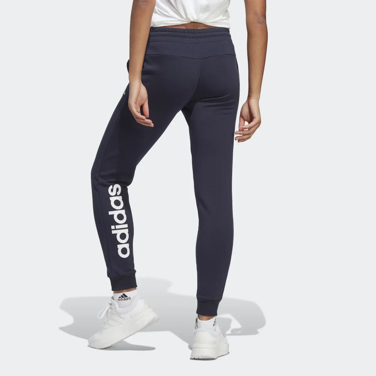 Adidas Essentials Linear French Terry Cuffed Joggers. 2