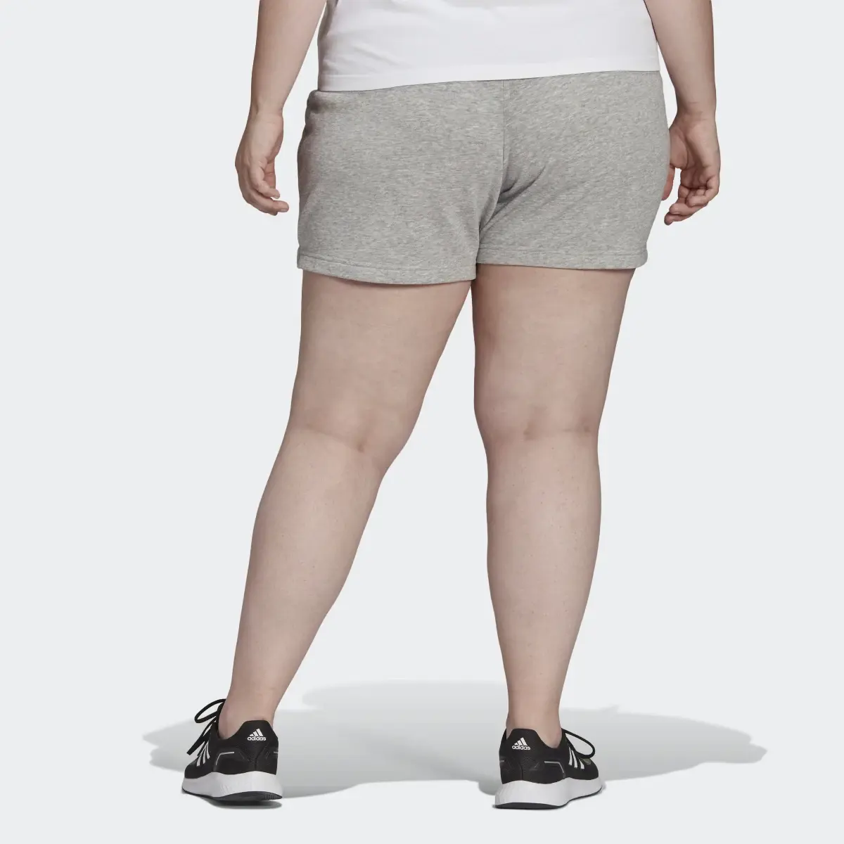 Adidas Essentials Slim Logo Shorts (Plus Size). 2