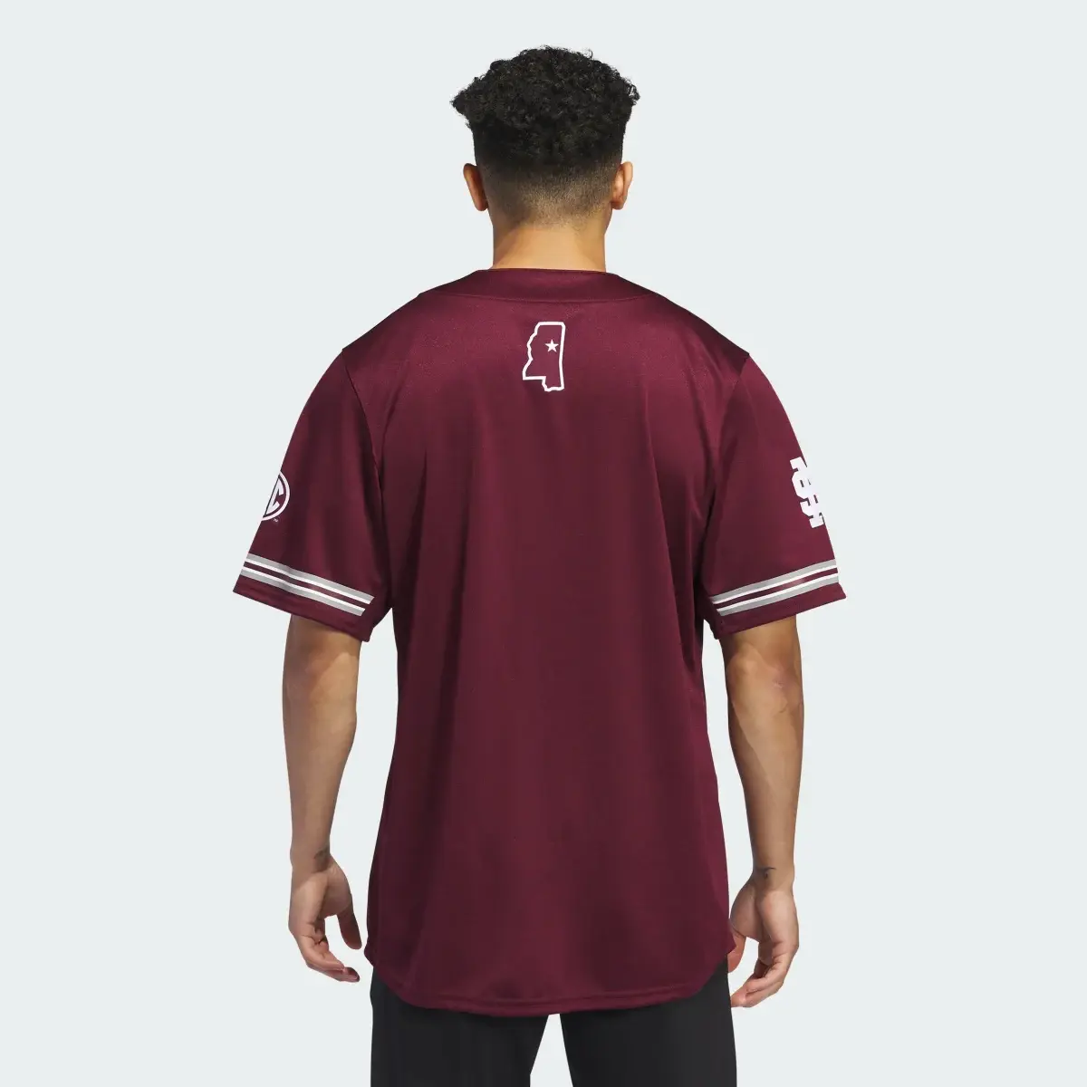 Adidas Mississippi State Reverse Retro Replica Baseball Jersey. 3