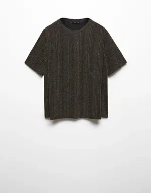 Lurex knitted t-shirt