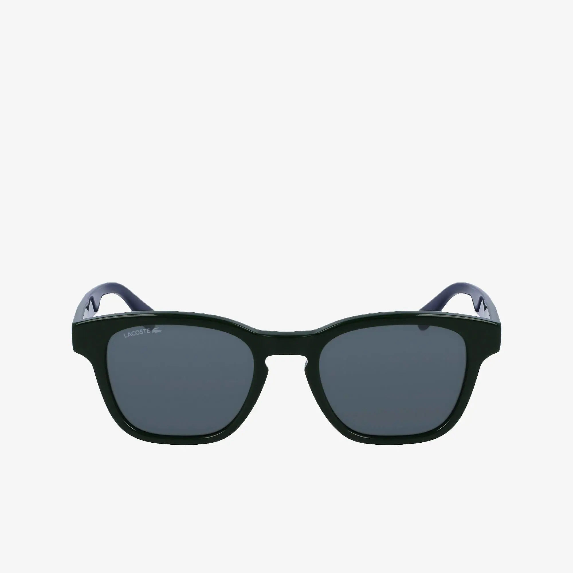 Lacoste Rechteckige Acetat-Textil-Touch-Sonnenbrille für Herren. 1
