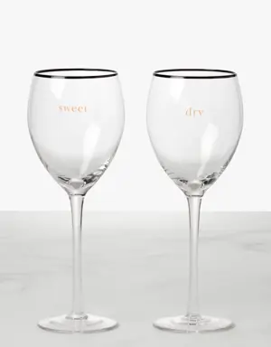 Sweet & Dry Wine Glass Set