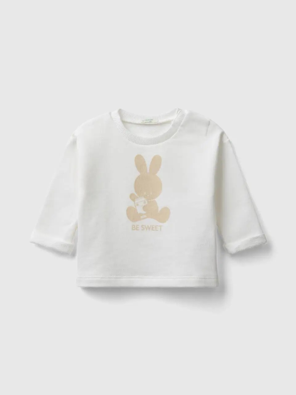 Benetton organic cotton sweatshirt with print. 1