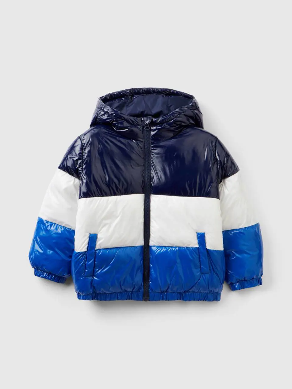 Benetton color block padded jacket. 1