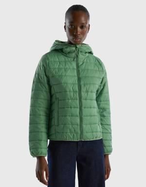 puffer jacket with recycled wadding