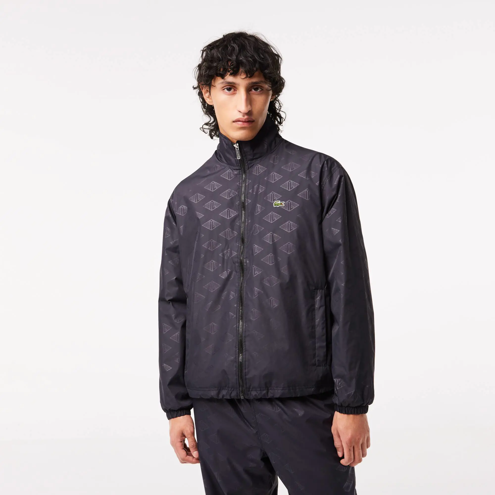 Lacoste - Herren LACOSTE Trainingsjacke mit Monogramm-Aufdruck