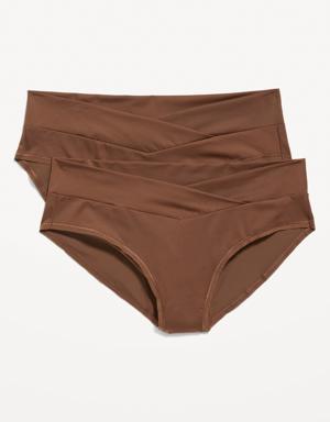 Maternity Low-Rise No-Show Bikini Underwear brown