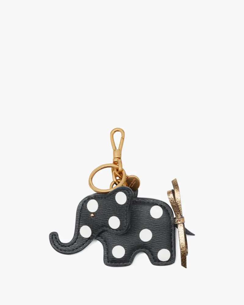 Kate Spade Ellie Polka Dot Elephant Key Fob. 1