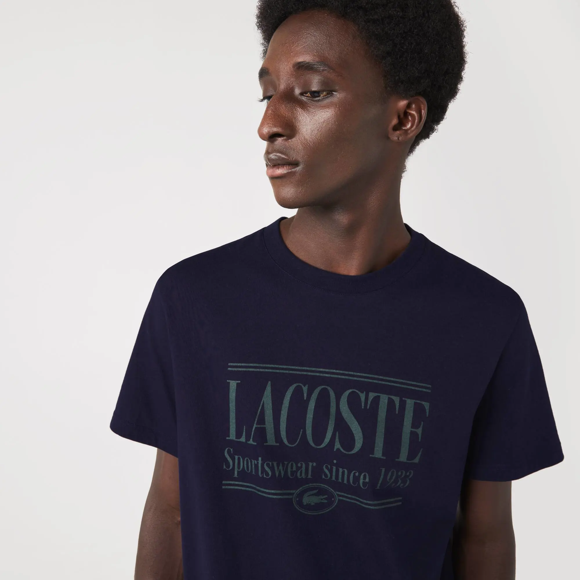 Lacoste T-shirt regular fit em malha Lacoste para homem. 1
