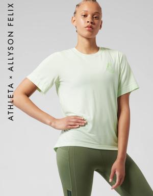 Athleta Legend Graphic Tee green