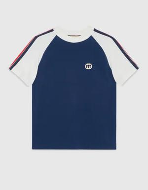 Cotton jersey T-shirt with patch