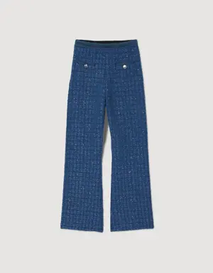 Decorative knit trousers