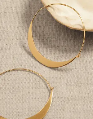 Crescent Small Hoops &#124 Aureus + Argent gold