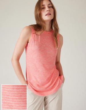 Athleta Breezy Striped Tank orange