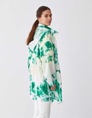 Botanic-Pixel Longline Raincoat