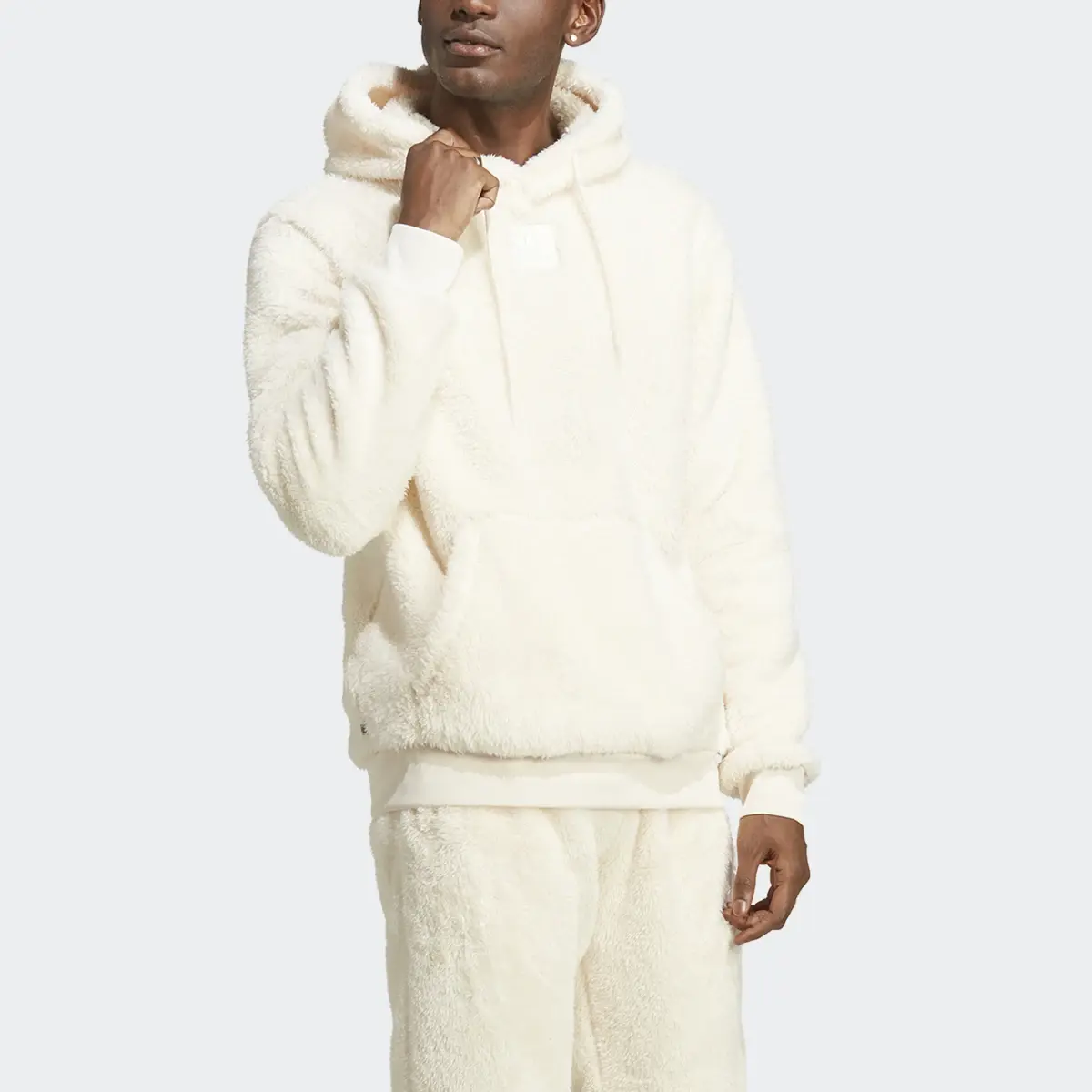 Adidas Essentials+ Fluffy Fleece Hoodie. 1