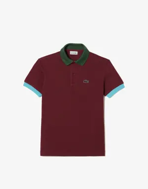 Lacoste Polo de piqué de algodón color block
