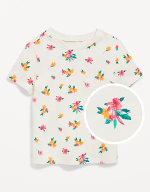Unisex Printed Crew-Neck T-Shirt for Toddler multi