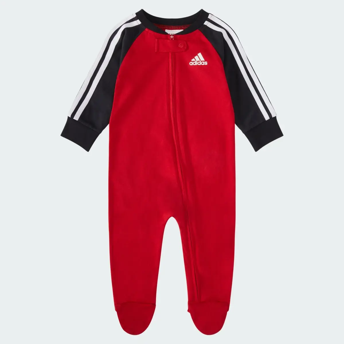 Adidas Long Sleeve Zipper Raglan Footie. 1